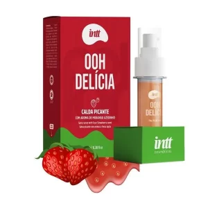Calda Beijável Ooh Delícia Sabor Morango Picante Intt