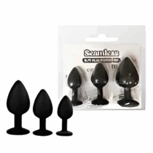 Kit 3 Plugs Silicone Seamless Butt Starting