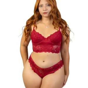 Conjunto Cropped Renda Liz Libido