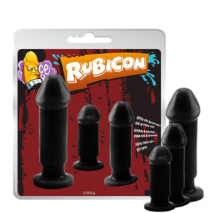 Kit 3 Plugs Formato Pênis Rubicon Chisa