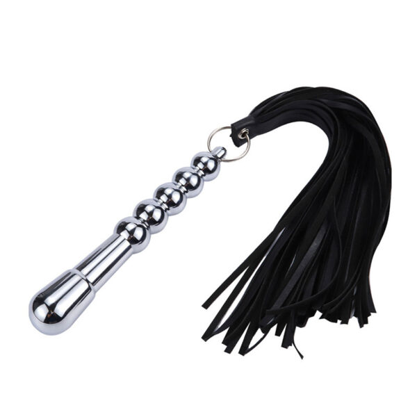 Bondage Chicote em Camurça e Plug Inox - Imagem 2