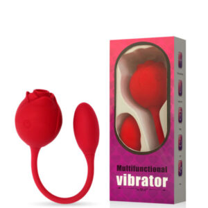 Vibrador Duplo Formato de Rosa e Penetrador Vibrator Flower