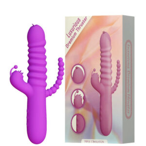 Vibrador Vai e Vem Estimulador e Penetrador Anal Luxurious