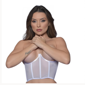 Corselet Seios Expostos em Tule Yaffa