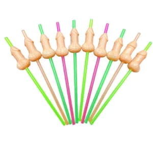 Canudos Colorido com Pênis para Festa