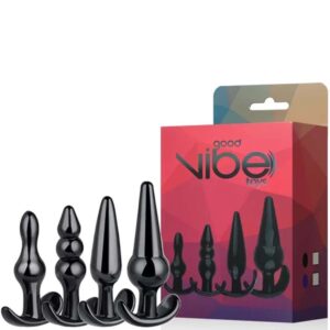 Kit 4 peças Plug Anal Silicone Good Vibe