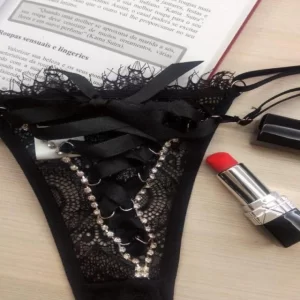 Calcinha Laçarote Strass Atrás Libido Lingerie