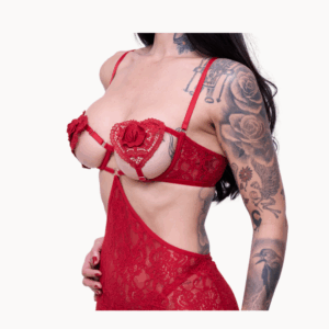 Camisola Com Coração Renda La Rosé Libido Lingerie