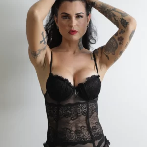 Espartilho Renda Anny com Meia Libido Lingerie