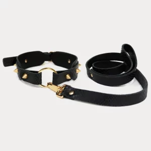 Coleira Guia Couro Choker Athena Python Secret Play