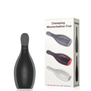 Masturbador Vibração Aquecimento e Compressão Clamping Masturbation Cup