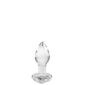 Plug Anal Vidro Formato Coração Glass Plug Diamond