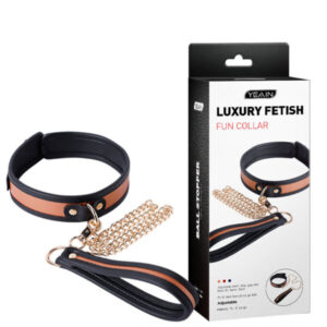 Coleira com Guia de Corrente Luxury Fetish fun Collar