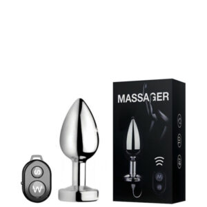 Plug Anal Metal com Controle Remoto Plug Massager