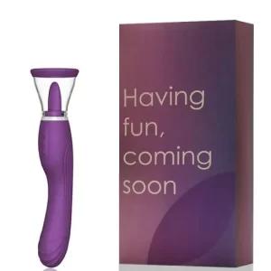 Vibrador com Bomba Vaginal e Língua Having Fun Coming Soon