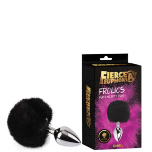 Plug Anal em Metal Médio com Pompom Chisa Fierce Euphoria