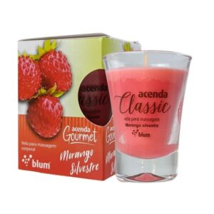 Vela Corporal Beijável e Aromática Morango Blum