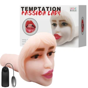 Masturbador Rosto com Túnel Texturizado Temptation Passion Lady
